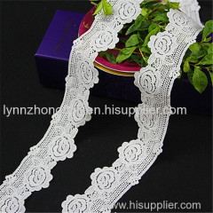 New design flower embroidery lace trim & lace trimming for lady garment