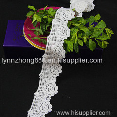 New design flower embroidery lace trim & lace trimming for lady garment