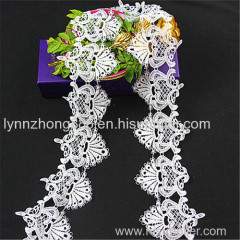 wholesale polyester embroidery lace trim for dress