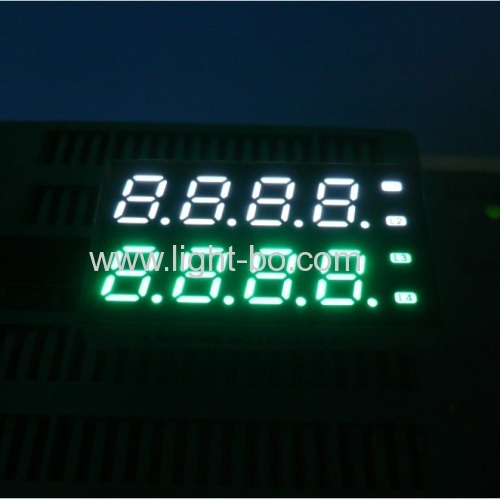 OEM Ultra white & pure green 7mm 8 digit seven segment led display for instrument panel