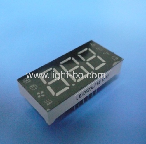 Custom design super orange 3 digit 7 segment led display for instrument panel