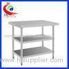 304 stainless steel commercial kitchen tables 3 layers durable