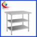 304 stainless steel commercial kitchen tables 3 layers durable