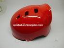 Red Cycling Helmet Safety / Womens Road Bike Helmets 10 Aerodynamic Vent Holes