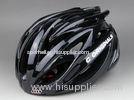 250G Black Round Bike Helmet Adjustable Strap / Road Bicycle Helmet With Visor