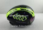 Safest Bicycle Racing Helmet With Visor / Youth Racing Helmets Green 13 Vents Hole