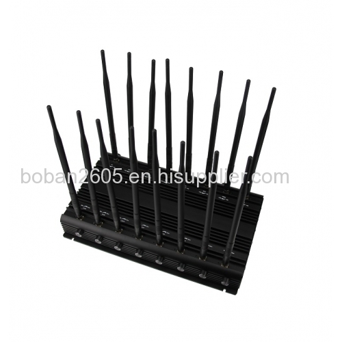 16 Antennas CDMA 3G 4G WIFI Remote RC GPS Lojack UHF VHF JAMMER up to 50m