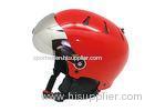 Professional Red Ski Helmets For Kids / Custom Snowboard Helmets Visor