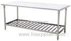 1.0mm thickness 201 ASIS stainless steel commercial kitchen tables With under shelf