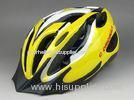 Yellow Bicycle Helmet With Visor / Downhill Mountain Bike Helmets Custom