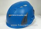 Anticollision Blue Construction Safety Helmets With Chin Strap Four - Point