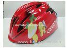 Cusom Red Kids Bicycle Helmets Safety Soft Padding Printed Mushroom