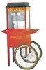 Stainless steel frame Snack Making Machine Popcorn Machine with cart