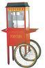 Stainless steel frame Snack Making Machine Popcorn Machine with cart