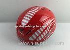 Red Stripe Simple Ice Skating Helmet Ladies Adjustable Strap Washable Antibaterial Pad