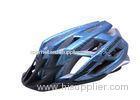 Blue Mens Bicycle Helmet Visor / Enduro Mountain Bike Helmet 23 Vent Holes