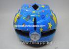 Blue Safest Bicycle Helmets Specialized With LED Light 7 Aerodynamic Vent Holes 200g