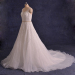 ALBIZIA Beading V-neck Sequin Organza Ball Gown A Line Sweep/Brush Wedding Dresses