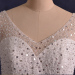 ALBIZIA Beading V-neck Sequin Organza Ball Gown A Line Sweep/Brush Wedding Dresses