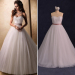 ALBIZIA Simple Ivory Pleated vintage Tulle Ball Gown Soutache/Ribbon Trim Sweep/Brush Wedding Dresses