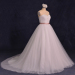 ALBIZIA Simple Ivory Pleated vintage Tulle Ball Gown Soutache/Ribbon Trim Sweep/Brush Wedding Dresses