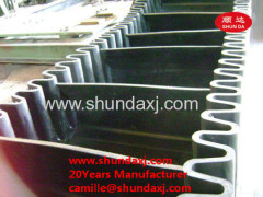 high tensile corrugated sidewall conveyor belt with cleat