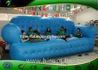 Promotional Waterproof Fabric Blue Inflatable Sofa Bed Approved EN14960