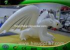 TPU Inflatable Cartoon Characters 4m Long White Toothless Dragon For Riding