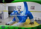 Outside Backyard Blue Inflatable Sea Dragon Toy For Siting / Riding