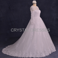 ALBIZIA Gorgeous Sweetheart Beads Lace Applique A-line Sweep/Brush Wedding Dresses