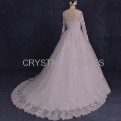 ALBIZIA Gorgeous Sweetheart Beads Lace Applique A-line Sweep/Brush Wedding Dresses