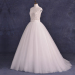 ALBIZIA Sexy See Through Bodice Scoop Lace Beads Ball Gown A Line Tulle Wedding Dresses