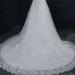 ALBIZIA sparkle White Pleated Lace Applique Tulle Ball Gown Cathedral Wedding Dresses