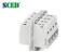 24 Pin Grey Feed Through Panel Terminal Blocks Right Angle Wire Inlet