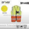 Hi vis fluorecent color reflective safety vest with crystal reflective tape EN ISO 20471