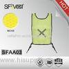 Orange / lime Polyester knitted vest Reflective Safety Vest with 2cm silver reflective tape