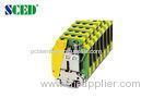 15.2mm Plastic Ground Din Rail Terminal Blocks For Electric Power UL CE