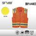 100% polyester mesh with solid pocket reflective safety vest for adult ANSI/ISEA 107-2010