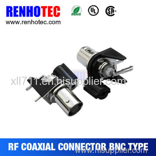 RF Connector R/A BNC Jack. Black Plastic Housing Coaxial Connector Electrical Connector