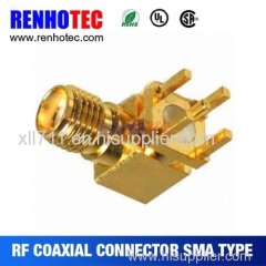 ROHS UL SMA R/A Crimp Quick Connect RF Electrical Connector for Multi Wires Cable LMR 195/200