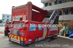 fire truck slide/ china inflatable slide manufacturer