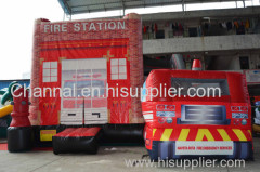 fire truck slide/ china inflatable slide manufacturer