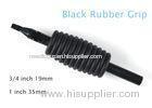 3 / 4 inch 19mm Disposable Tattoo Tubes Round Black Rubber Grip