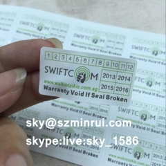 Custom Anti Fake Ultra Destructible Seals Security One Time Use Label