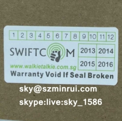 Custom Anti Fake Ultra Destructible Seals Security One Time Use Label