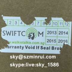 Custom Anti Fake Ultra Destructible Seals Security One Time Use Label