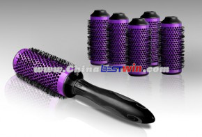 Click N Curl by Casual Panache Full Set Purple Medium Styling Rollers Brush As Seen On TV