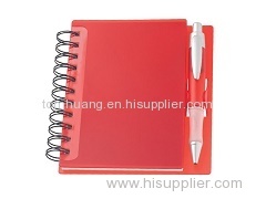 Red promotional spiral office notebooks