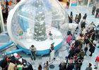 Commercila Exhibition Clear Inflatable Snow Globe With Christmas Backdrop