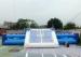 10*8 M 0.45mm PVC Blue White Inflatable Soap Soccer Field For Grass